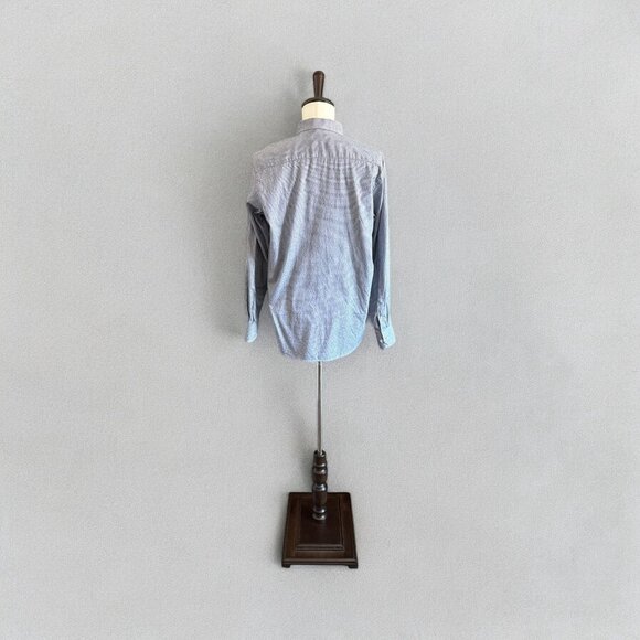 Bugatchi Mens Classic Fit Cotton Button Up Dress Shirt Blue White Pattern M - Picture 3 of 14